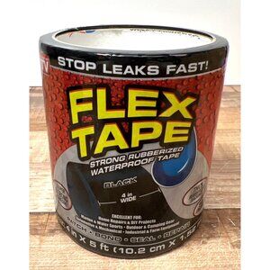 Flex Tape Strong Rubberized Waterproof Tape 4 In X 5 Ft Roll Seal Patch & Bond